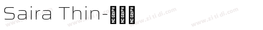Saira Thin字体转换